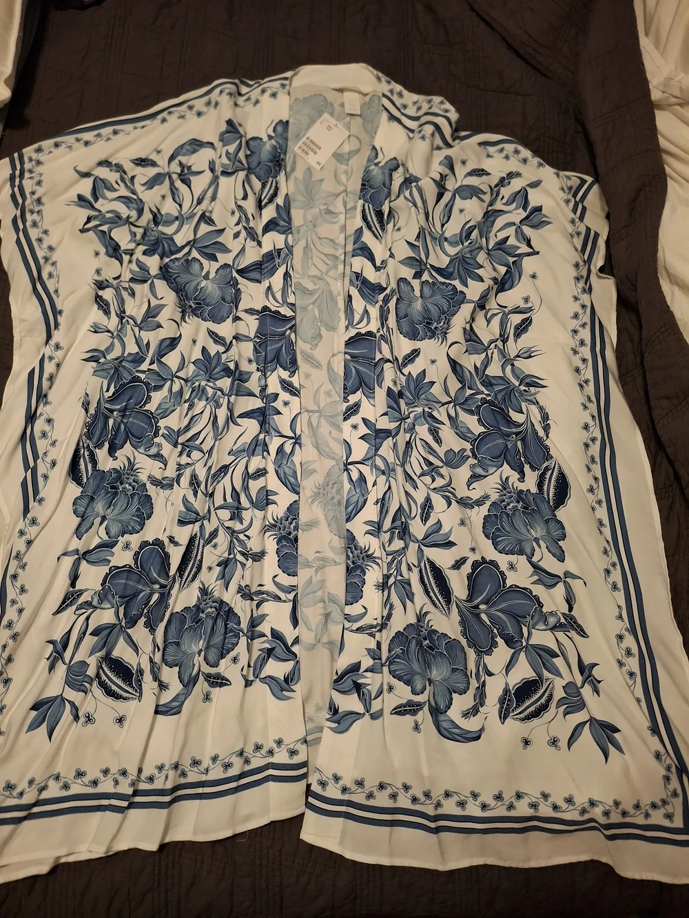 Womens short sleeve floral kimono